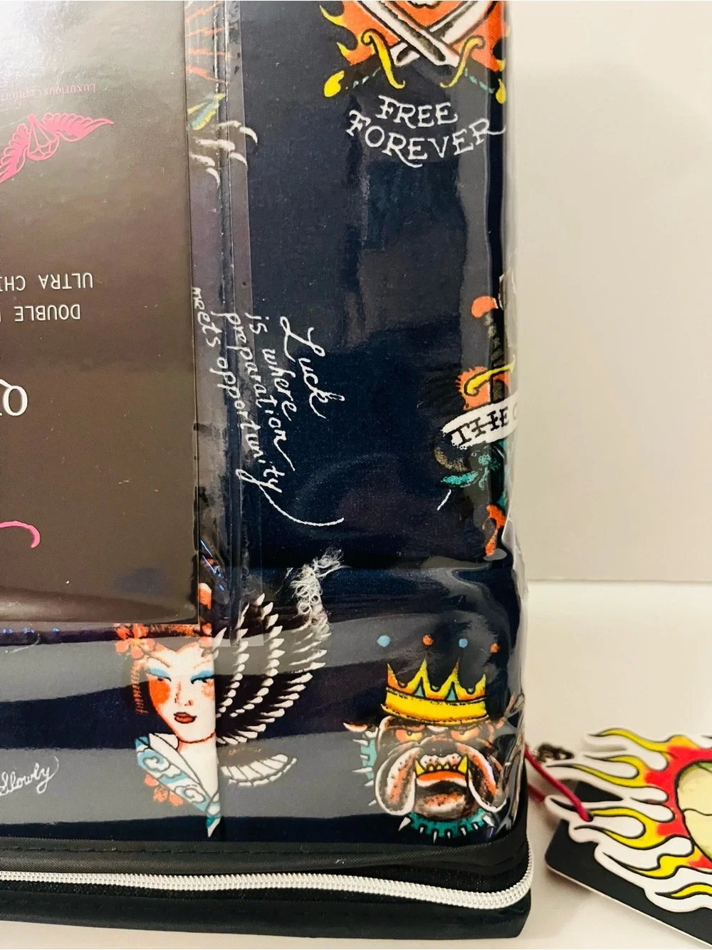 Ed Hardy & Stay Spooky Lot of 2 Queen Sheet Sets Halloween Ghost Eagle Geisha